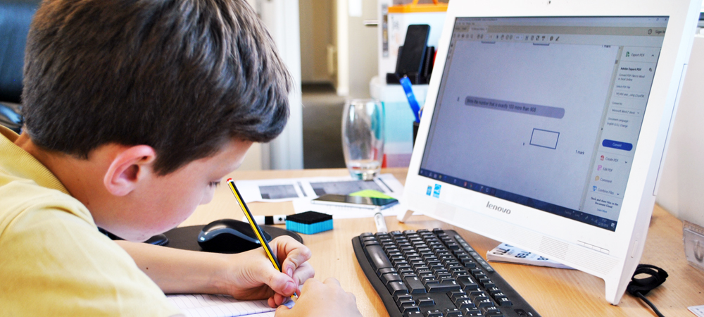 Student working on a tailored learning plan