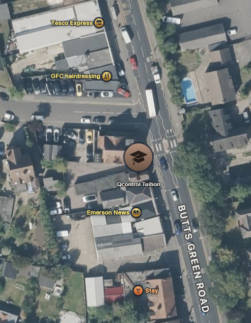 Map showing location of QControl Tuition